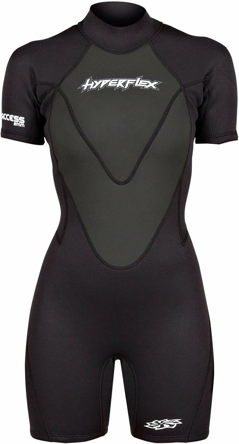 Hyper Flex Men's and Women's 2.5mm Shorty Springsuit Wetsuit – SURFING, Water Sports, Scuba Diving, Snorkeling - Comfort, Flexible, Anatomical Fit, Adjustable Collar, Back-Zip - Image 1